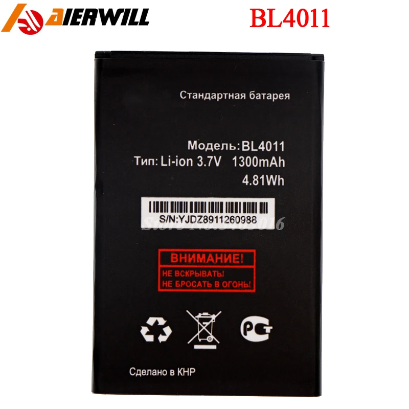 Аккумулятор BL4011 для fly IQ235 IQ 235 аккумулятор BL 4011 1300 мА · ч | Мобильные телефоны и