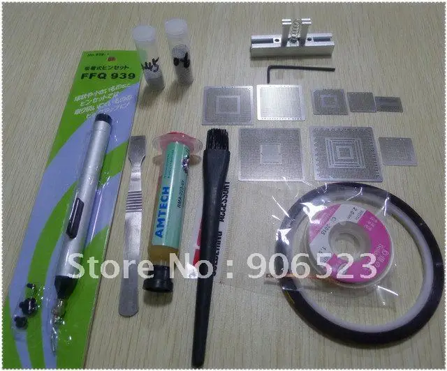 

Free shipping useful tools kit 9 in 1 BGA reballing kit
