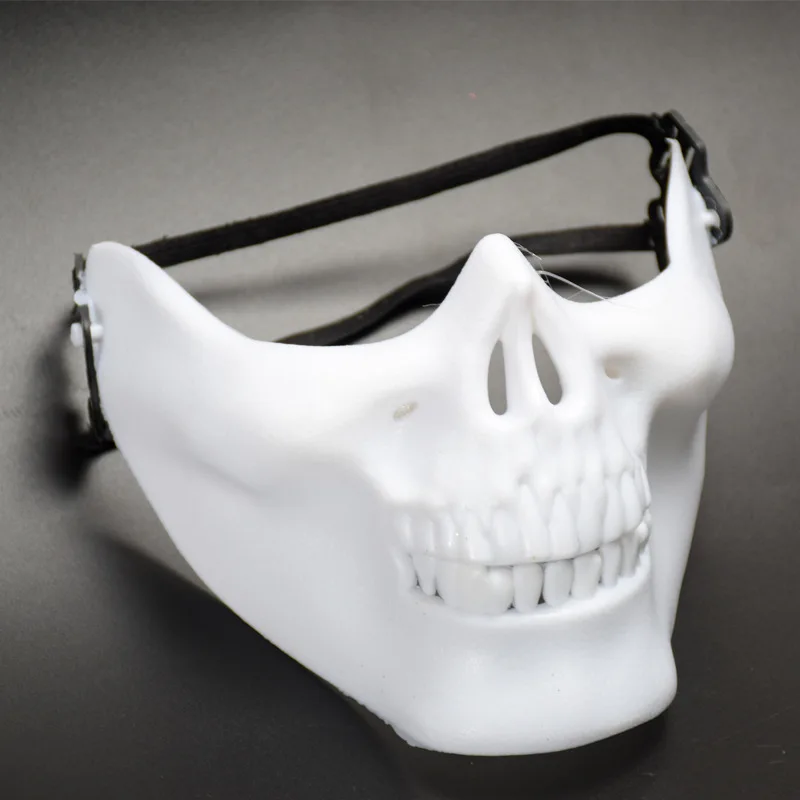 skeleton cool lower half face horror mask halloween supplies gold silver halloween party decorations halloween party