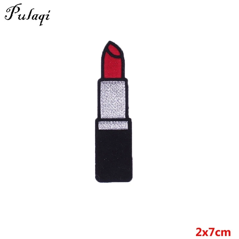 

Pulaqi Lipstick Embroidery Patch Embroidered Sewing On Iron-on For T - Shirt Jeans Clothing Clothes Hat DIY F
