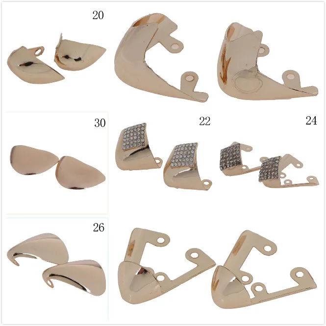 

1Pair High Heels Shoe Broken Toe Head Metal Cover Repair Parts Shoes Toe Protection Metal Material Shoes Clips For Decorations