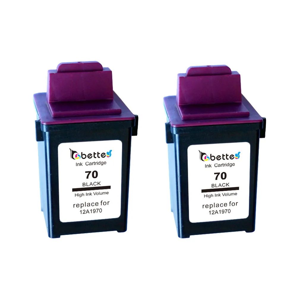 2PK, Printer Ink Cartridges for Lexmark 70 12A1970 Jetprinter CJ3200