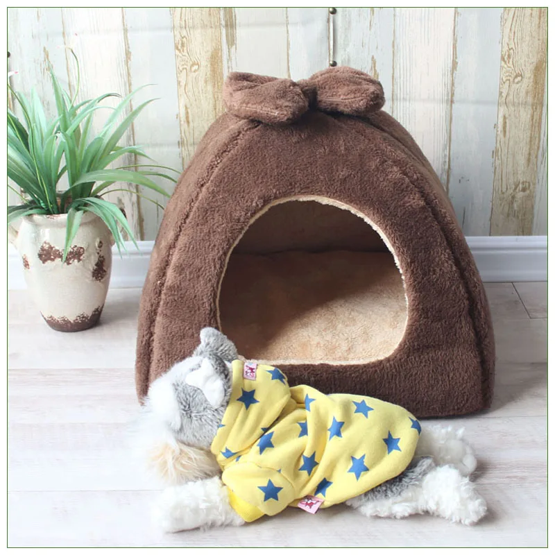 Pet Cat Cave House складная палатка мягкая собачья кровать монгольская юрта милый Питомник Гнездо маленькие животные Щенок Чихуахуа дом с ковриком