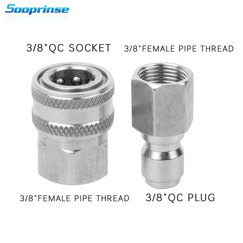 Высокое давление быстроразъемный фитинг автомобильные аксессуары адаптер 3/8 вход и внешняя резьба мужской и женский быстрый разъем