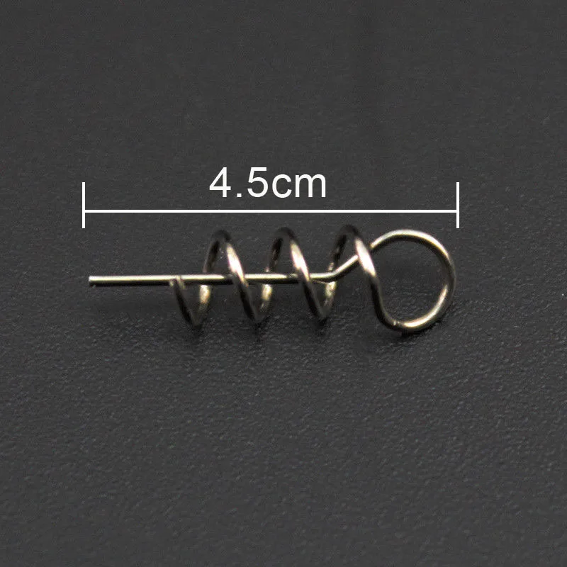 الشادوك الصيد 10 قطعة/المجموعة 1.4 cm 4.5 cm الفولاذ المقاوم للصدأ الربيع تويست قفل الصيد المسمار خنجر الصيد أدوات