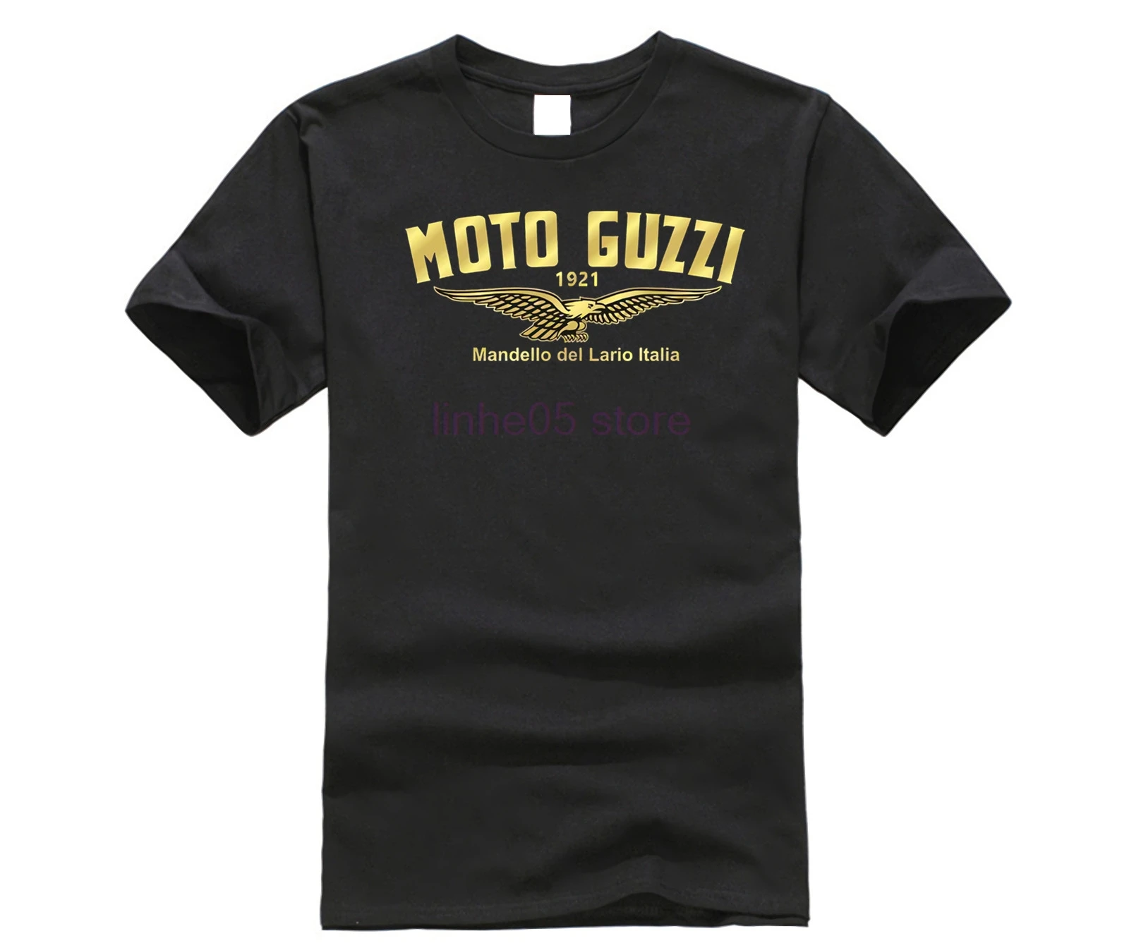 

Moto Guzzi Motorcycle Biker Retro Gold Foil Wings T-Shirt S to 5XL Plus Size