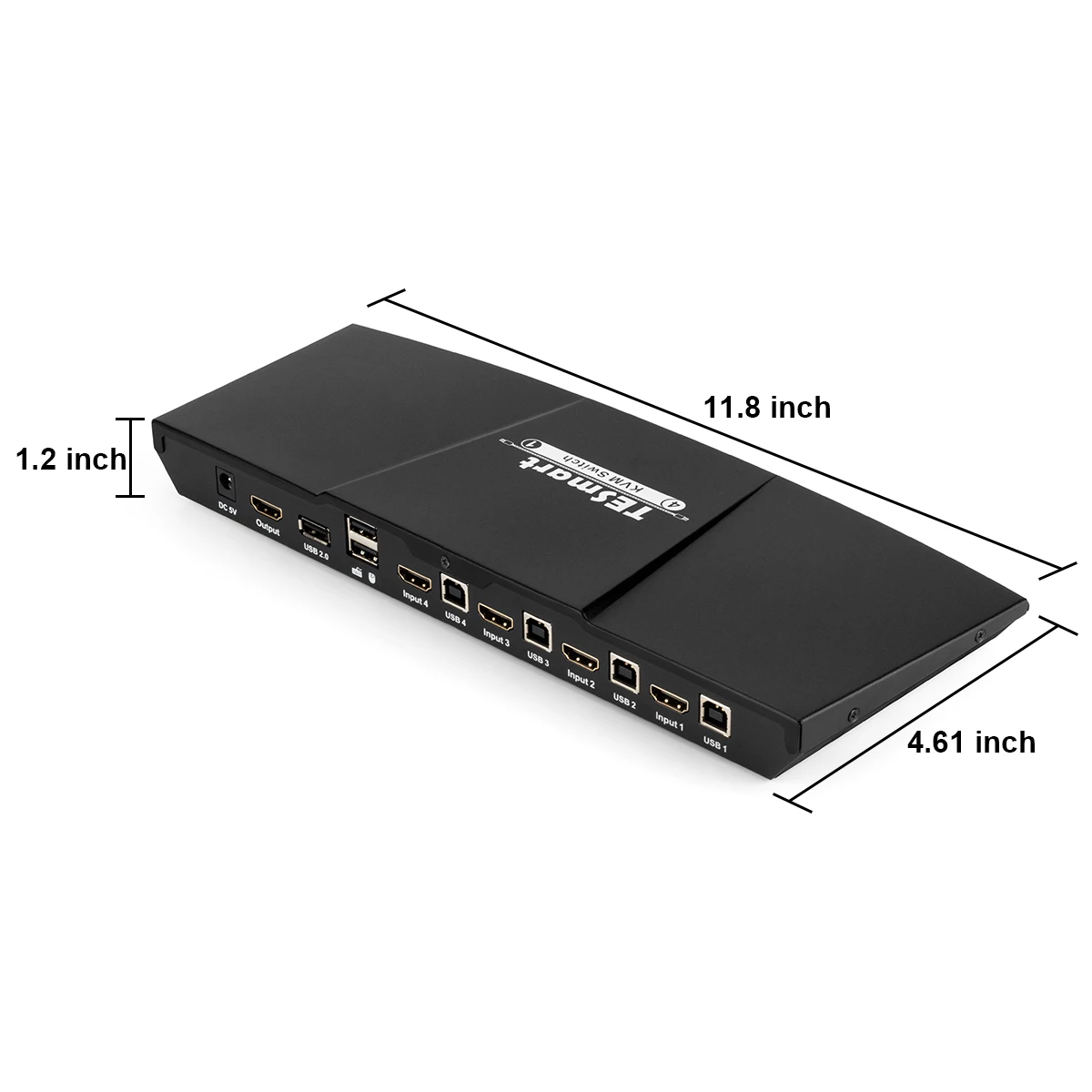 TESmart 4 Порты и разъёмы USB HDMI KVM переключатель 4x1 KVM переключатель HDMI Поддержка 3840*2160/4 K * 2 K дополнительный USB 2,0 Порты и разъёмы с 2 предмета 5ft KVM