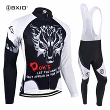 Bxio велосипед комплект одежды длинное Сетчатое Велонаборы длинные Велоспорт комплект с принтом волка весна спортивная одежда Roupas De Ciclismo Майо 068
