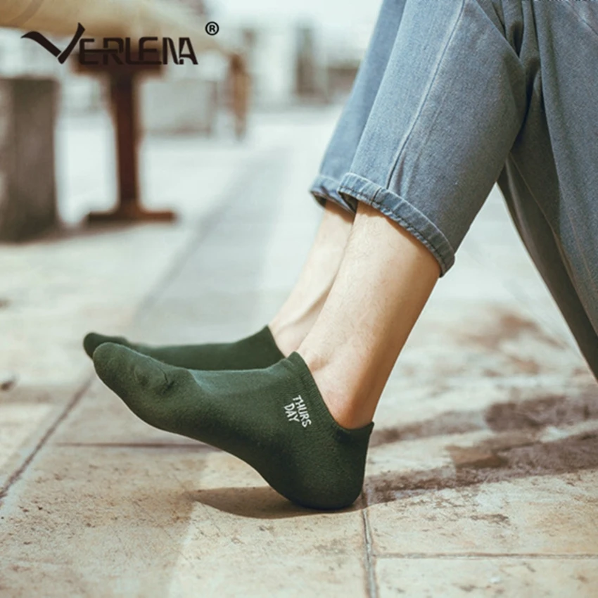 Verlena 2019 горчично желтые удобные носки из чистого хлопка женские с вышитыми