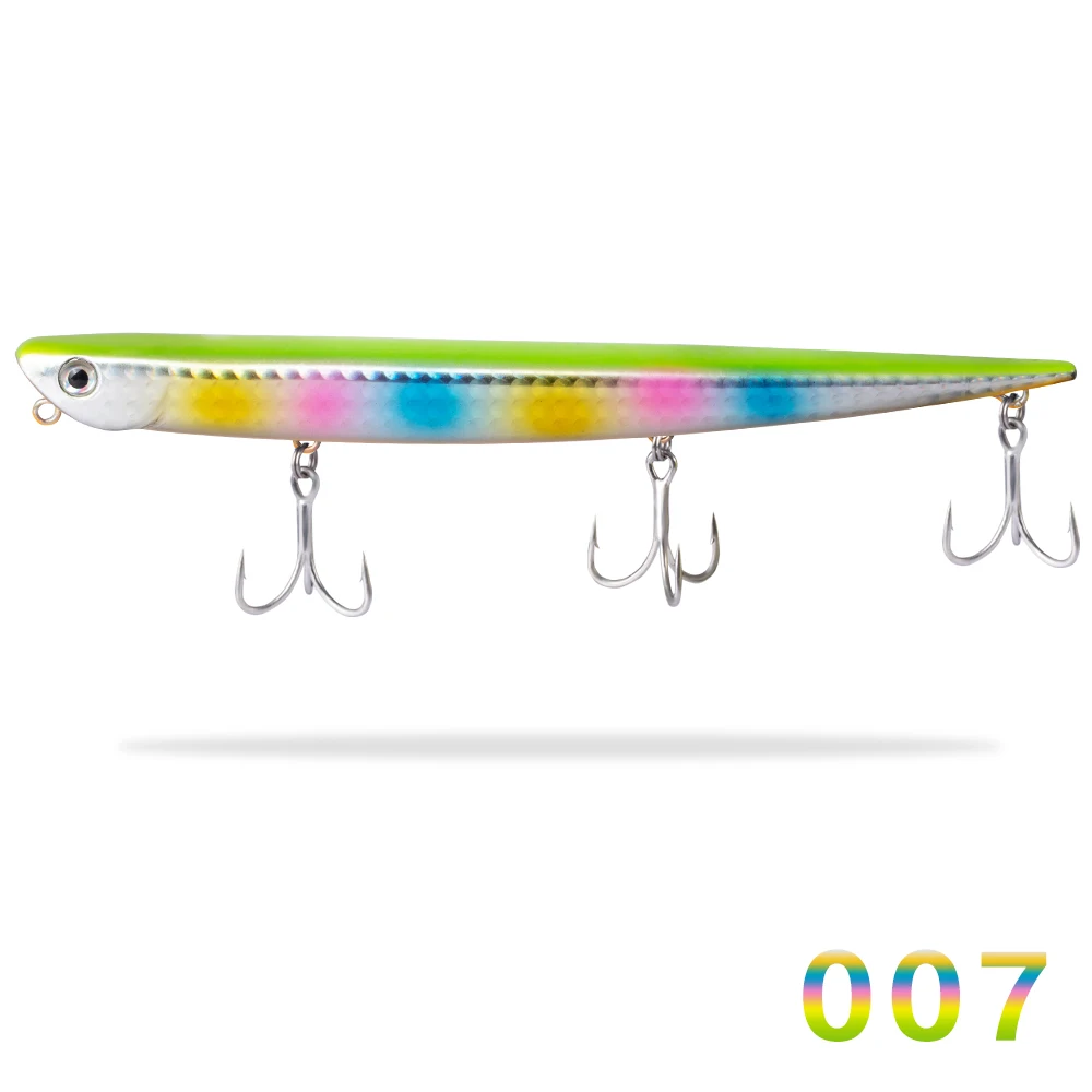 Hunthouse leurre stickbait bay ruf manic морская рыболовная приманка-карандаш Тонущая 99 мм 18,5 г 155 мм 31,5 г крючок происхождения для морского окуня - Цвет: 007