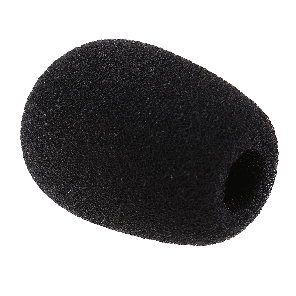 10 Pack Handheld Mini Condenser Microphone Foam Sponge Windshield Windscreen Mic Cover Black