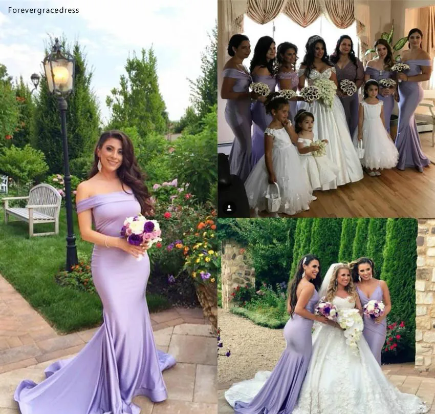 lavender mermaid bridesmaid dresses