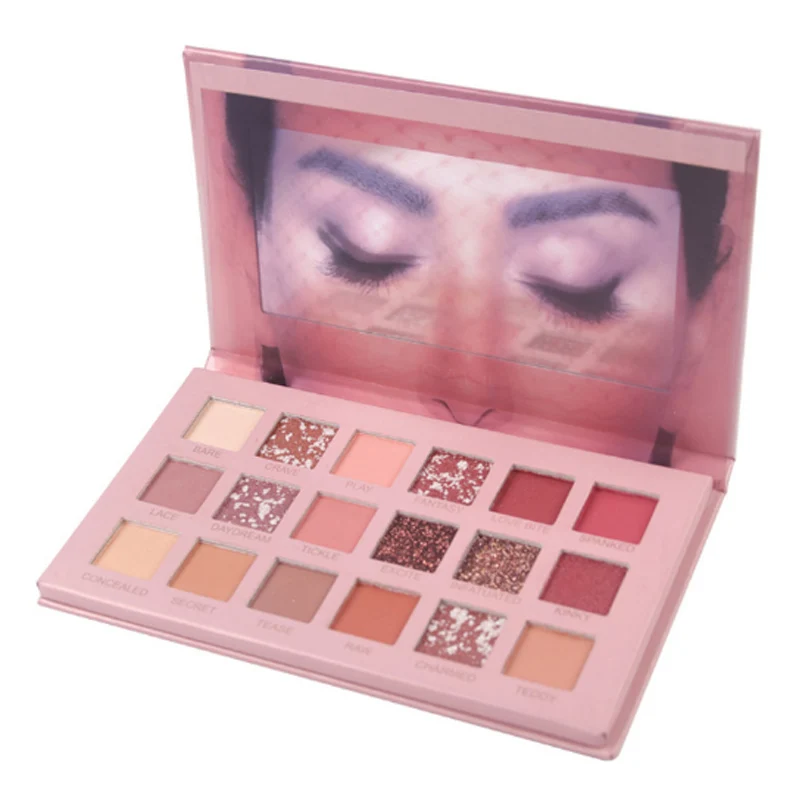 

The 18 color desert eye shadow is naked pearlescent, light color, big color, nude makeup, golden onion, eye shadow, rose desert.