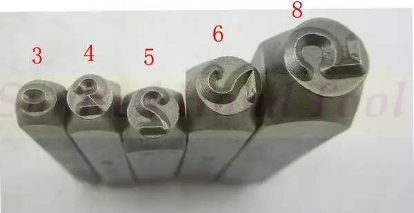 BESTIR производство Тайвань высокое качество легированная сталь 8 мм 0-9 номер резьба по камню перфоратор для чеканки Набор № 07805
