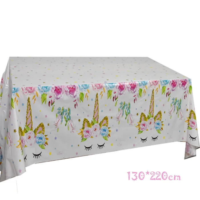 

Omilut Unicorn Disposable Tablecloth Happy Birthday Unicorn Cups/Plates/Napkin Baby Shower Girl Wedding Decoration Supplies