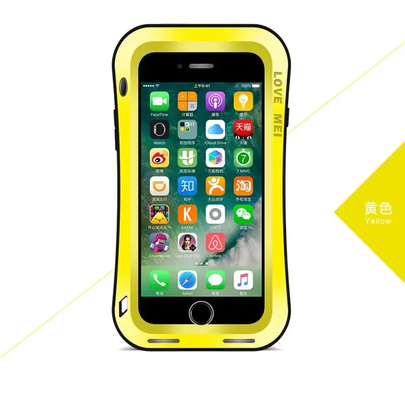 Powerful Shockproof Water Resistant Dust Proof Metal Alu Phone Protective Housing Case Cover for iPhone 7 Plus 4.7&quot 5.5 inch |