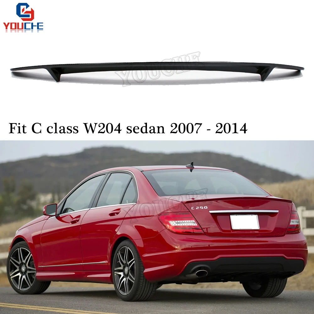 RT спойлер из углеродного волокна крыло багажника для Mercedes W204 C Class 2007 2014 Sedan C180 C200