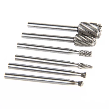 

6PCS HSS Dremel Rotary Tool Mini Drill Bits Burr Set Dremel Tools for Woodworking Carving Tools Kit Dremel Accessories