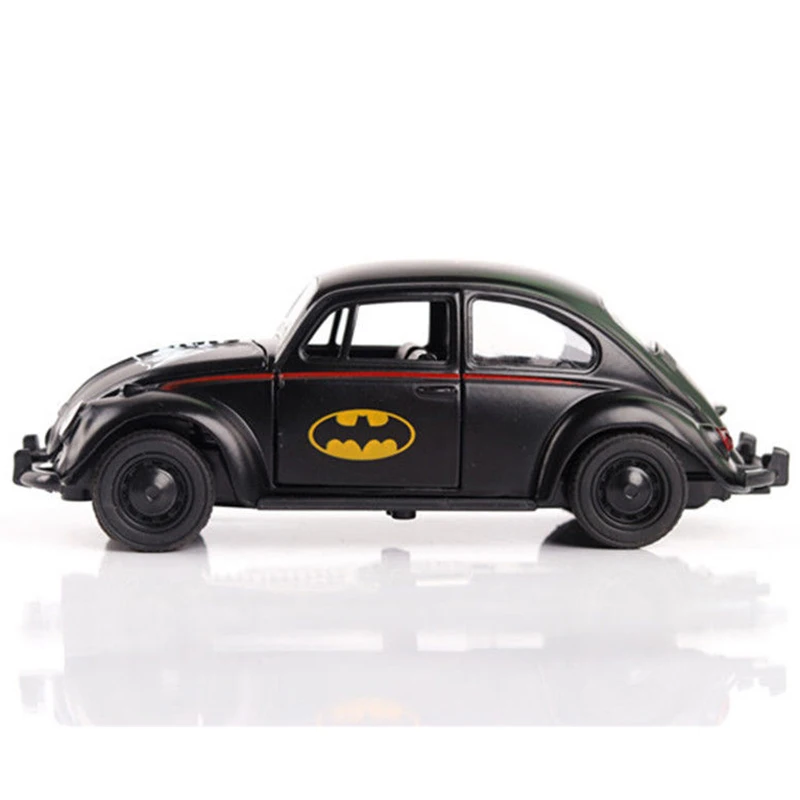 С коробкой 1/32 масштаб Бэтмен литая под давлением модель автомобиля черный жук классический автомобиль игрушка для коллекции хобби модель игрушки Детский подарок