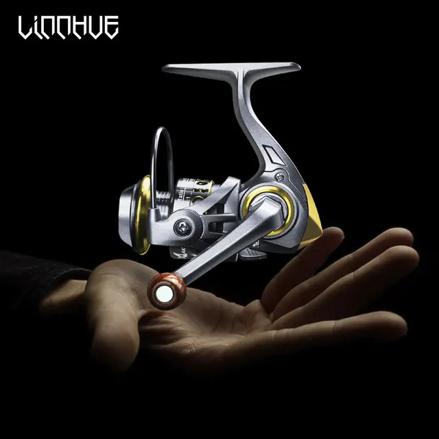 US $7.95 LINNHUE Fishing Reel AK 500 Spinning Reel Max Drag 5KG 521 No Gaps 136g Super Light More Power Hi