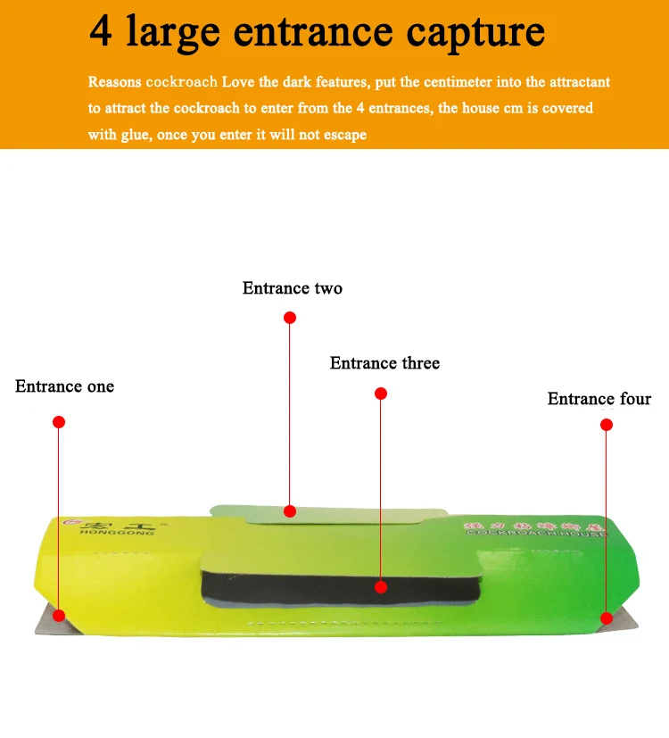 FEIGO мощный Cockroac стикер эффективно ловить насекомых муравьев рептилий и т. Д. Нетоксичный дружественный убивая волшебный Cockroac дом F56