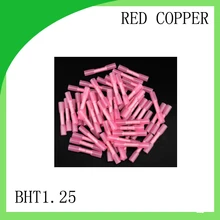 red copper 500 PCS BHT-1.25 cold-pressure terminal Insulated Heat Shrink Butt Wire Electrical Crimp Terminal Connector