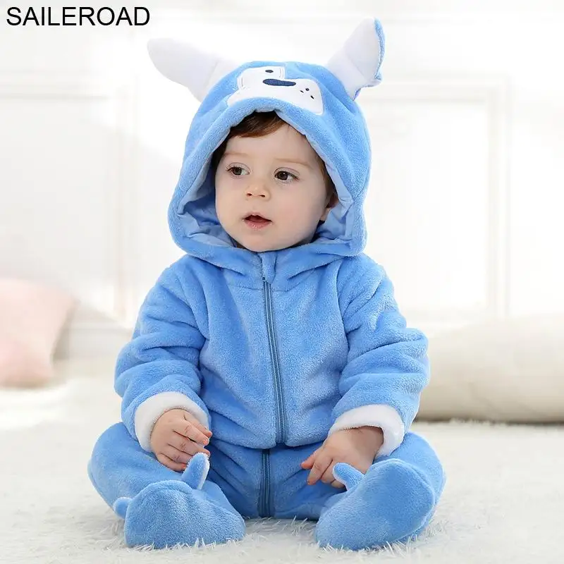 SAILEROAD Детские пижамы Халаты для мультфильма Kigurumi Romper Новорожденных мальчиков Одежда для девочек Пижамы Одежда 0-24 месяца - Цвет: H2348 01 dogs