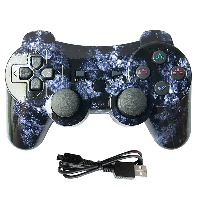 Bluetooth для sony Playstation 3/ps2/pc контроллер беспроводной геймпад джойстик для Playstation 3 SIXAXIS геймпады 12 цветов - Цвет: Purple Cloud