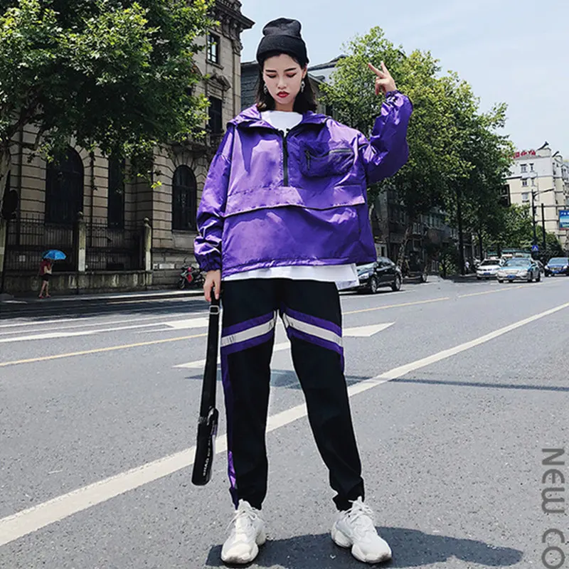 Féminine Pulls Maille Rayé Violet Occasionnel Taille Long Ensemble Printemps Lâche Costumes Pièces Élastique Dames La Q882 Pantalon De Automne Mode Deux Pqxftpgw