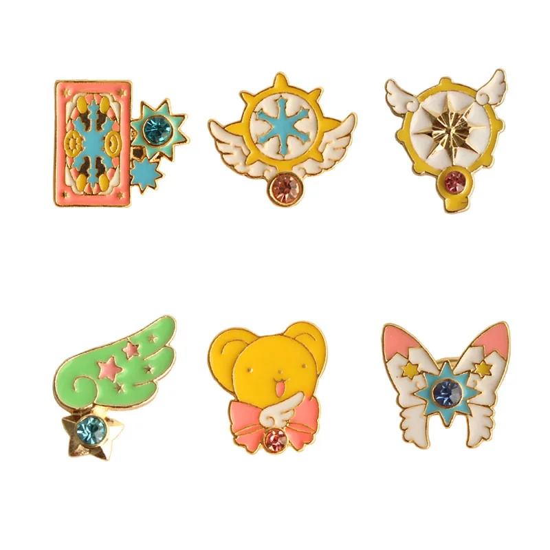 Японское аниме Sakura Star Wand Card Captor Броши Сакура бабочка ангел крыло матрос шпилька