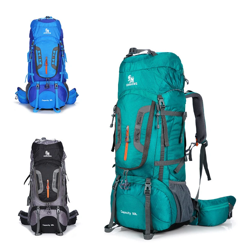 Escalada al aire libre bolsas 80L Nylon marco externo senderismo mochilas Unisex viaje impermeable hombre mujer Camping senderismo mochila - 3