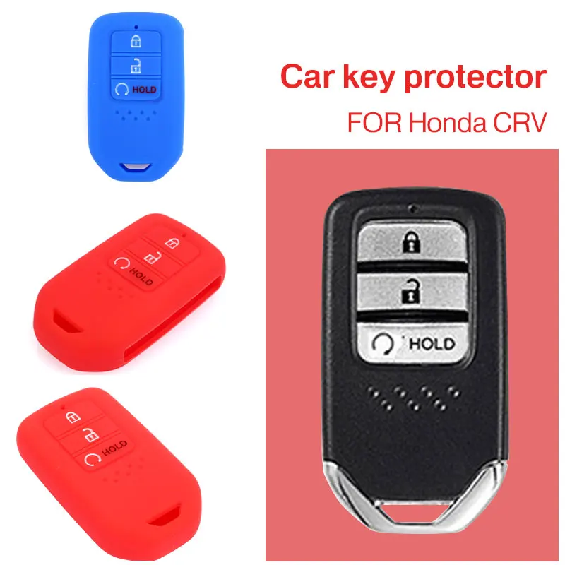 

Car Remote Control Case 3 Button Soft Remote Fob Cover Automobile Car Key Shell Silicone Key Case Protection for Honda CRV