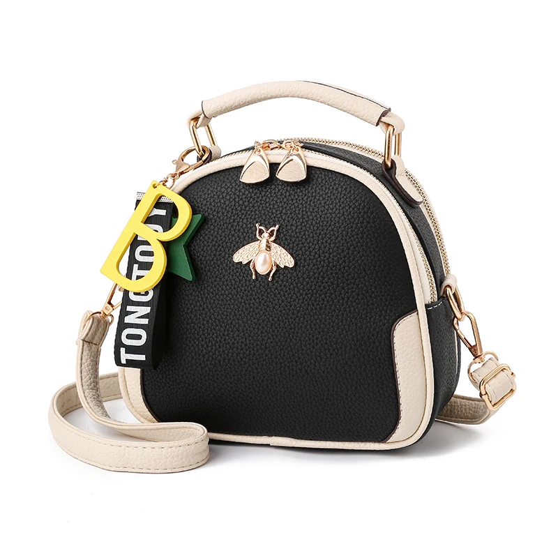 Fashion Bee Design Women Leather Messenger Bag Handbag Lady Crossbody