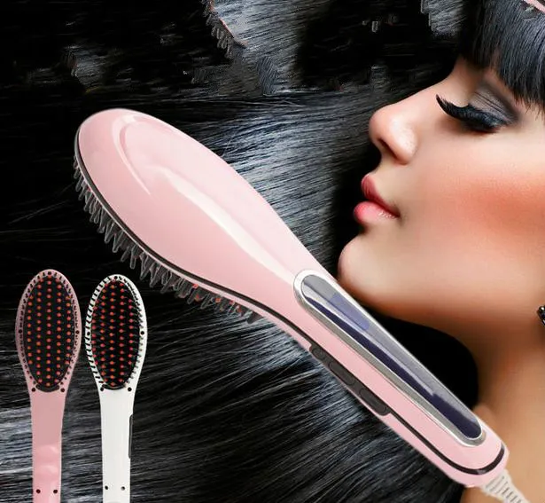 

Brush Hair Straightener Comb Irons Come With LCD Display Electric Straight Hair Comb Straightening