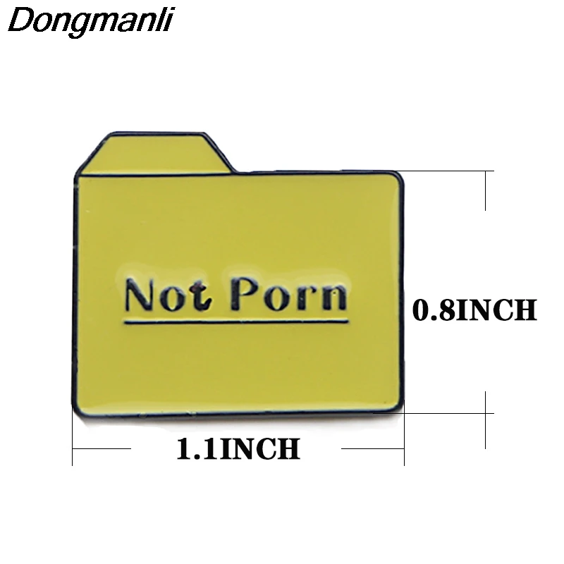 P3788 Dongmanli Мода не порно смешная компьютерная папка металлическая эмаль броши и булавки Нагрудный значок для рюкзака воротник ювелирные изделия