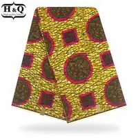 Latest african fabric high quality african batik fabrics 100% cotton guarantee dutch real wax 6 yards/pcs for sewing clothes