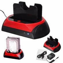 Новый 2.5 »3.5» Dual USB 2.0 SATA IDE Внешний HDD Box док-Станция Hub Card Reader ОТБ США Plug Для Windows/Mac
