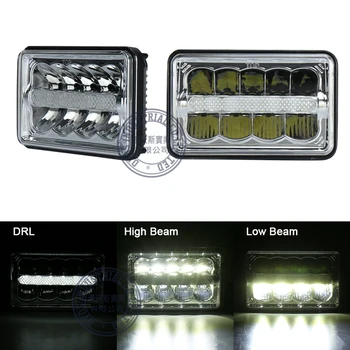 

12V DC 45W Led Headlights 4x6 inch Hi/Low Led light For Ford-Mustang-Jeep XJ MJ