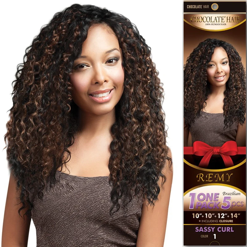 Evertress Chocolate Sassy Curl 1pack 5pcs 178g 10 10 12 14