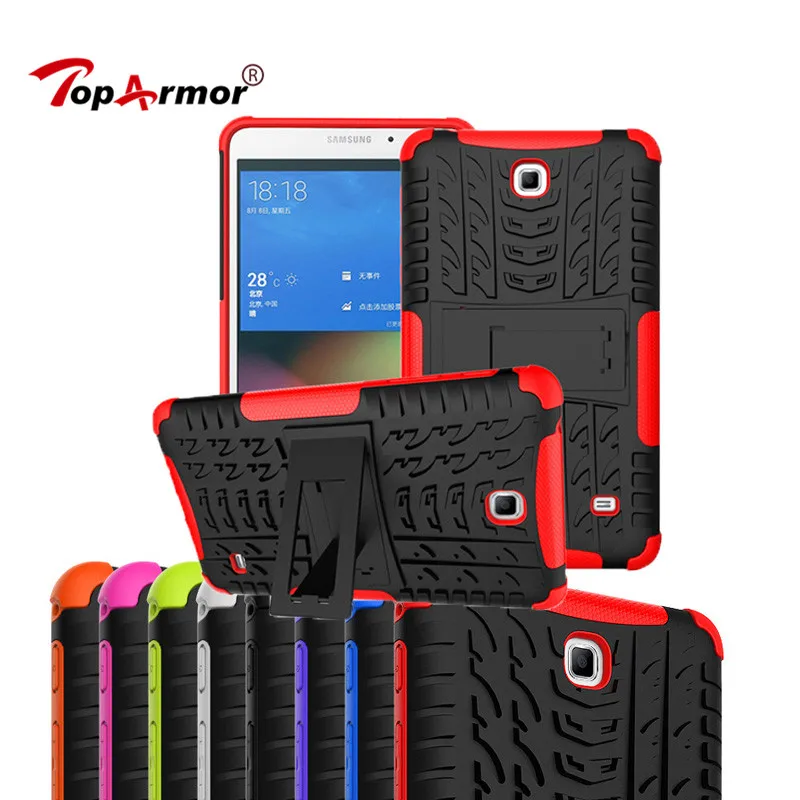 

Heavy Duty PC+TPU Shock Proof Armor Hard Case For Samsung Galaxy Tab 4 7.0 T230 7.0" Stent Tablet Case For Samsung T230 Coque