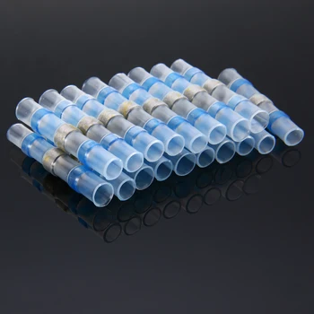 

50pcs Heat Shrink Terminal Insulated Butt Electrical Splice Wire Connectors Cable Crimp Terminal Connector AWG 16-14