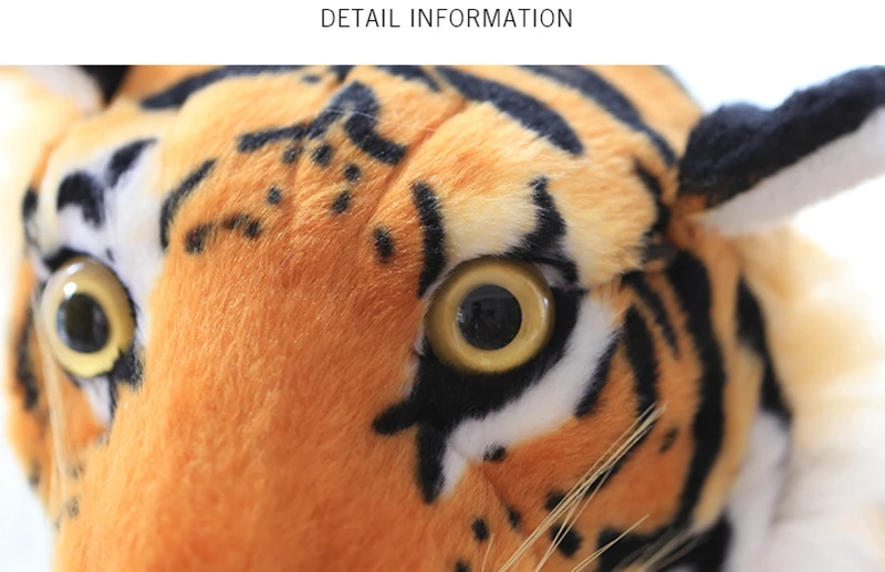 Dorimytrader Jumbo реалистичные животные тигр плюшевые игрушки гигантский Моделирование коричневый тигр Игрушки Обучение Pops украшения подарок 67 дюймов 170 см