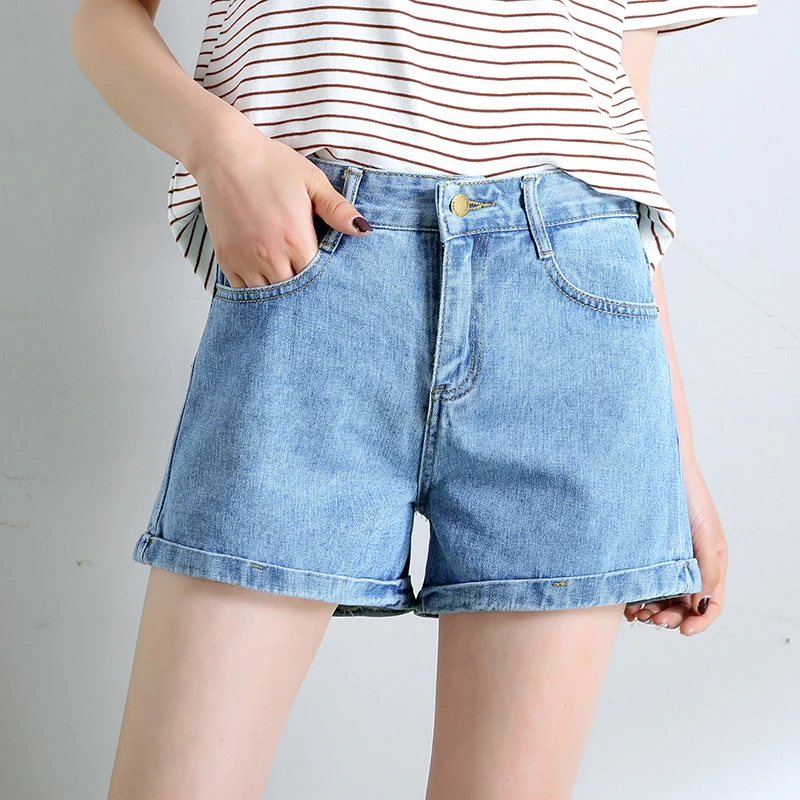 2019 Европейский стиль Для женщин джинсовые винтажные шорты середины талии джинсы с бахромой шорты Street Wear пикантные широкие шорты на лето