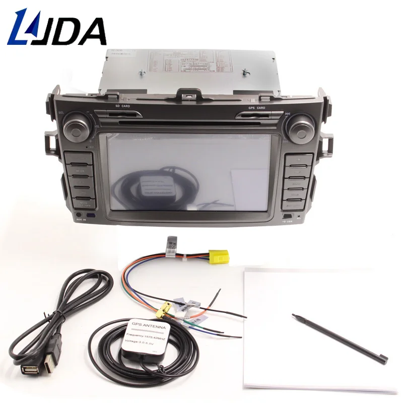 Flash Deal LJDA 2 din 8 inch car dvd player for Toyota corolla 2006-2012 gps navigation Radio Stereo Head Unit Auto audio Bluetooth 1080P 5