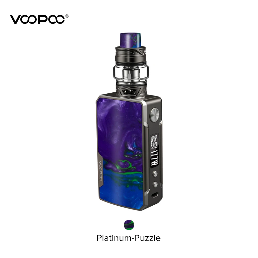 VOOPOO DRAG 2 комплект из платины 5 мл Uforce T2 Танк Uforce U2 N3 177 Вт Макс выход Электронная сигарета против Voopoo Drag 2 комплект смолы - Цвет: Platinum-Puzzle