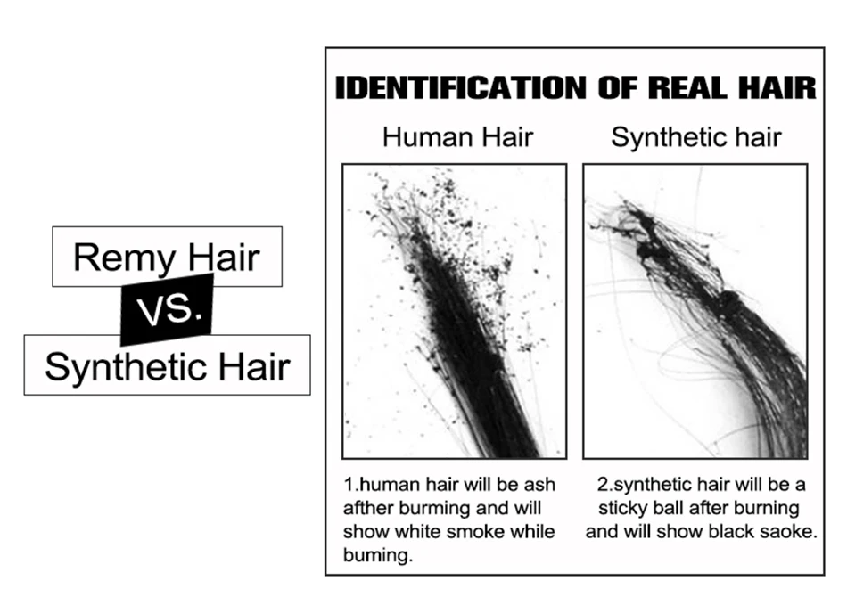 Apliques com cabelo humano