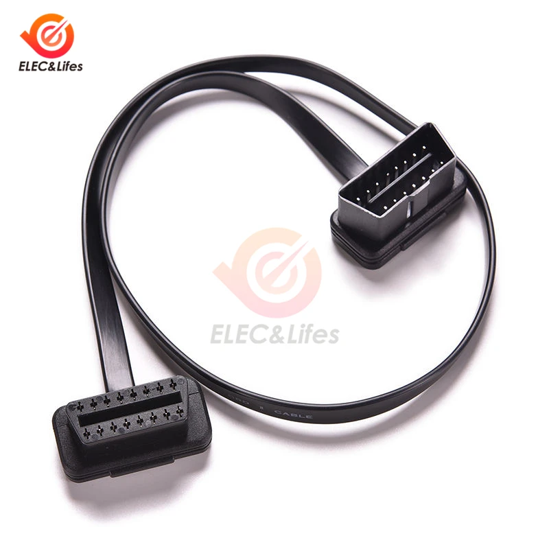 

60CM ELM327 OBD2 16Pin Male to Female Extension Cable for OBD2 OBDII Car Diagnostic Adapter Connector Extension cords