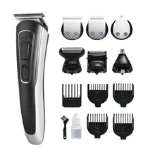 Профессиональный триммер для волос 6 в 1, машинка для стрижки, Бритвенные наборы, электрическая бритва, usb зарядка, для удаления носа и бороды, инструмент для укладки