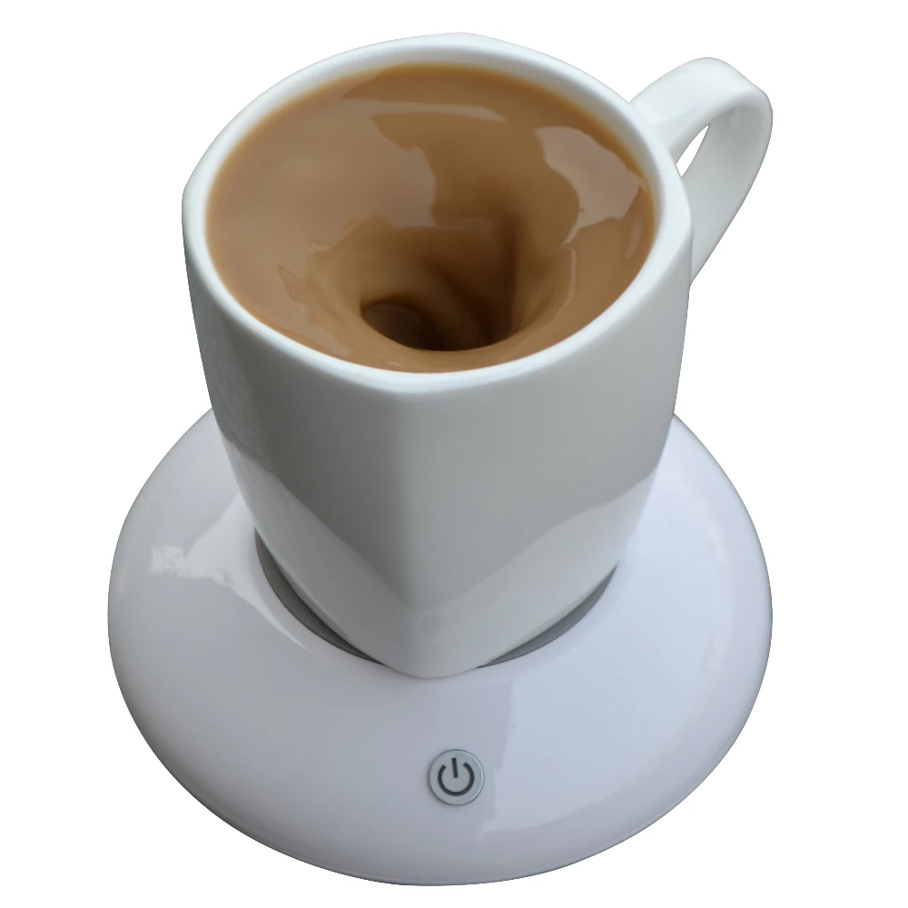 200ML Ceramic Vortexes MUG Drinkware USB Charge Automatic Mixing Coasters Magnetic Stirrer Office Home Milk Coffee