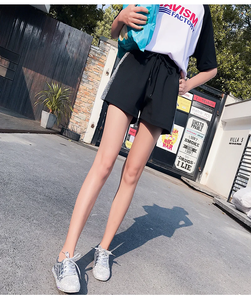 Jielur корейский стиль короткие женские повседневные удобные шорты для молодых девочек летние свободные шорты с высокой талией и эластичной резинкой на талии Прямая поставка